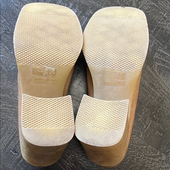 Y2K Bonnibel Tan Heeled Loafers with Chunky Platform - Picture 6 of 10